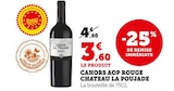 Cahors AOP Rouge - Chateau La Poujade en promo chez U Express Villeneuve-lès-Avignon à 3,60 €