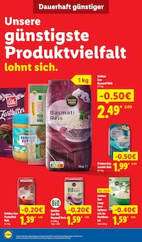 Reis im Lidl Prospekt "Der Preisführer macht Deutschland dauerhaft günstiger!" mit 26 Seiten (Bonn)