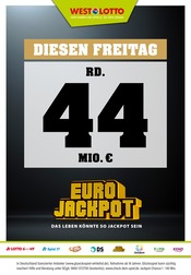 Ähnliche Angebote wie Kartenspiel im Prospekt "Diesen Freitag rd. 44 Mio. €" auf Seite 1 von Westlotto in Krefeld