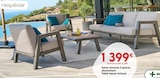 Salon Axiome 5 places aluminium Table basse incluse. - HESPÉRIDE en promo chez Maxi Bazar Paris à 1 399,00 €
