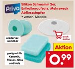 Silikon Schwamm 2er, Entkalkeraufsatz, Mehrzweck Abflussstopfen im Angebot bei Netto Marken-Discount in Chemnitz Silikon Schwamm 2er, Entkalkeraufsatz, Mehrzweck Abflussstopfen Angebote von Priva bei Netto Marken-Discount Chemnitz für 0,99 €