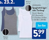 Spaghettiträger- oder Tanktop von UP2FASHION im aktuellen ALDI SÜD Prospekt für 5,99 €