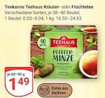 Teehaus Kräutertee Angebote von Teekanne bei GLOBUS Halle für 1,49 €