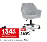 Fauteuil de bureau Mia - But à Roubaix Fauteuil de bureau Mia en promo chez But Roubaix à 134,99 €