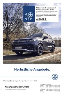 Volkswagen Prospekt Herbstliche Angebote. mit  Seite in Uhingen und Umgebung