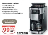 Aktuelles Kaffeeautomat KW 4810 Angebot bei GLOBUS in Oberhausen ab 99,99 €
