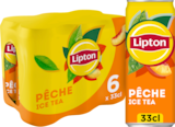 LIPTON PÊCHE CANETTES - LIPTON en promo chez Auchan Hypermarché Poitiers à 3,27 €
