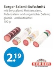 Salami-Aufschnitt mit Bergsalami, Meistersalami, Putensalami und ungarischer Salami, gluten- und laktosefrei bei V-Markt im Burgau Prospekt für 2,19 €