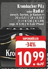 Pils oder Radler Angebote von Krombacher bei EDEKA Iserlohn für 10,99 €