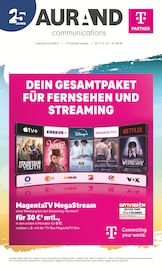 Fernseher im Aurand Communications Prospekt in Bad Laasphe Aktueller Aurand Communications Prospekt mit Fernseher, "DEIN GESAMTPAKET FÜR FERNSEHEN UND STREAMING", Seite 1
