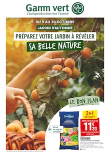 Prospectus Gamm vert à Mézy-sur-Seine, "Préparez votre jardin à révéler sa belle nature", 12 pages de promos valables du 09/10/2024 au 20/10/2024