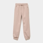 Pantalon de jogging molleton taupe fille dans le catalogue La Halle