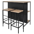 Table ilot 2 tabourets "Loka" - Carrefour à Sarcelles Table ilot 2 tabourets "Loka" en promo chez Carrefour Sarcelles à 89,99 €