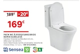 Pack WC à poser sans bride Remix surélevé - SENSEA - Leroy Merlin à Épinay-sur-Seine Pack WC à poser sans bride Remix surélevé - SENSEA en promo chez Leroy Merlin Épinay-sur-Seine à 169,00 €