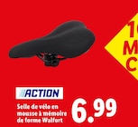 Selle de vélo en mousse à mémoire de forme walfort en promo chez Lidl Roubaix à 6,99 €