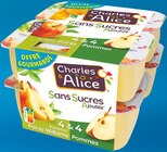 Compote sans sucres ajoutés pomme/poire en offre spéciale - CHARLES & ALICE dans le catalogue Intermarché Super