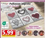 Paillasson imprimé - LIFETEX en promo chez Norma Strasbourg à 5,99 €