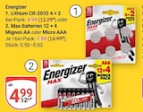 Lithium CR-2032 im Angebot bei GLOBUS in Neunkirchen Lithium CR-2032 Angebote von Energizer bei GLOBUS Neunkirchen für 4,99 €