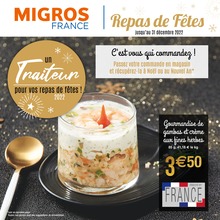 Prospectus Migros France, "Repas de Fêtes",  pages, 15/11/2022 - 31/12/2022