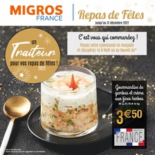 Catalogue Migros France à Ambilly, avec 20 pages Prospectus Migros France à Ambilly, "Repas de Fêtes", 20 pages, 15/11/2022 - 31/12/2022