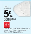 Promo Protège Matelas 90x190 cm à 5,90 € dans le catalogue E.Leclerc à Chambry