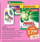 Vollwaschmittel im tegut Prospekt Waschmittel Pulver von Ariel im aktuellen tegut Prospekt für 17,99 €