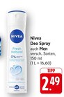 Deo Spray Fresh Natural im Angebot bei E center in Neustadt Deo Spray Fresh Natural Angebote von Nivea bei E center Neustadt für 2,49 €