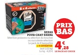 Repas pour chat Sélection poissons - SHEBA en promo chez Super U Villeurbanne à 4,28 €
