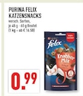 Katzensnacks im Angebot bei Marktkauf in Hemer Katzensnacks Angebote von Purina Felix bei Marktkauf Hemer für 0,99 €