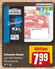 Schweine-Steaks Angebote von Qualitätsmetzgerei Wilhelm Brandenburg bei REWE Peine für 7,99 €
