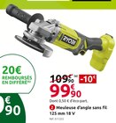 Promo Meuleuse d’angle sans fil 125 mm 18 V à 99,90 € dans le catalogue Mr.Bricolage à Pamiers
