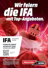 MediaMarkt Saturn Prospekt "Wir feiern die IFA mit Top-Angeboten.", 20 Seiten, 24.08.2026 - 24.08.2026 Aktueller MediaMarkt Saturn Prospekt, "Wir feiern die IFA mit Top-Angeboten.", mit Angeboten der Woche, gĂŒltig von 24.08.2026 bis 24.08.2026