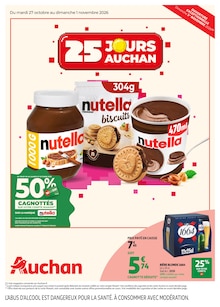 Catalogue Auchan Hypermarché de la semaine 44, "25 JOURS AUCHAN", page 1, 27/10/2026 - 01/11/2026 Prospectus Auchan Hypermarché en cours, "25 JOURS AUCHAN", page 1 sur 44