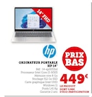 Ordinateur portable 14" - HP en promo chez Super U Rillieux-la-Pape à 449,00 €