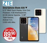 Smartphone Blade A56 von ZTE im aktuellen V-Markt Prospekt für 89,90 €