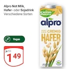 Not Milk Haferdrink Angebote von Alpro bei GLOBUS Herne für 1,49 €