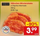 Aktuelles Hähnchen-Minutensteaks Angebot bei Netto Marken-Discount in Würzburg ab 3,99 €