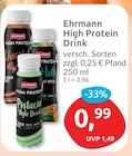 High Protein Drink Chocolate von Ehrmann für 0,99 € bei budni im Angebot High Protein Drink Chocolate von Ehrmann im aktuellen budni Prospekt