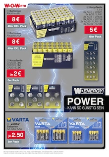 Batterie im Woolworth Prospekt "Aktuelle Angebote" mit 62 Seiten (Erfurt)