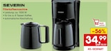 Filterkaffeemaschine Angebote von Severin bei Netto Marken-Discount St. Ingbert für 34,99 €
