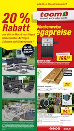Gasgrill im toom Baumarkt Prospekt in Dessau-Roßlau Aktueller toom Baumarkt Prospekt mit Gasgrill, "Respekt, wer's selber macht.", Seite 1