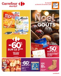 Prospectus Carrefour Market, "UN Noël POUR TOUS LES GOÛTS" à Saint-Urcize et alentours, 56 pages, 18/11/2025 - 30/11/2025 Catalogue Carrefour Market "UN Noël POUR TOUS LES GOÛTS" à Saint-Urcize et alentours, 56 pages, 18/11/2025 - 30/11/2025