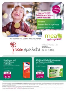 mea - meine apotheke Prospekt "Unsere Dezember-Angebote" mit  Seiten (Solingen (Klingenstadt))