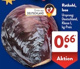 Rotkohl, lose im ALDI SÜD Prospekt Rotkohl, lose von im aktuellen ALDI SÜD Prospekt für 0,66 €