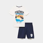 Ensemble pyjama short et t-shirt Pokémon ivoire garçon dans le catalogue La Halle