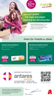 Aktueller mea - meine apotheke Prospekt "Unsere Oktober-Angebote" Seite 1 von 4 Seiten für Celle