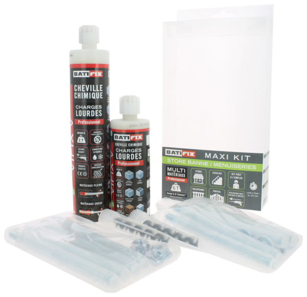 Maxi kit scellement chimique vinylester tous usages*