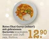 Aktuelles Rotes Thai Curry (scharf) mit gebratenen Garnelen Angebot bei E center in Frankfurt (Main) ab 12,90 €