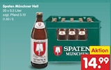 Münchner Hell Angebote von Spaten bei Netto Marken-Discount Hilden für 14,99 €