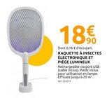 Promo Raquette à insectes électronique et piège lumineux à 18,90 € dans le catalogue Mr.Bricolage à Houtaud